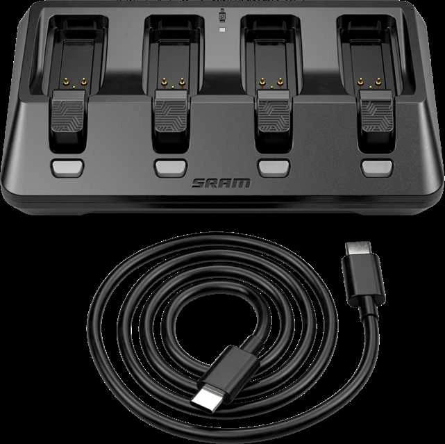SRAM AXS 4 prievadų įkroviklis (pridedamas USB-C laidas)