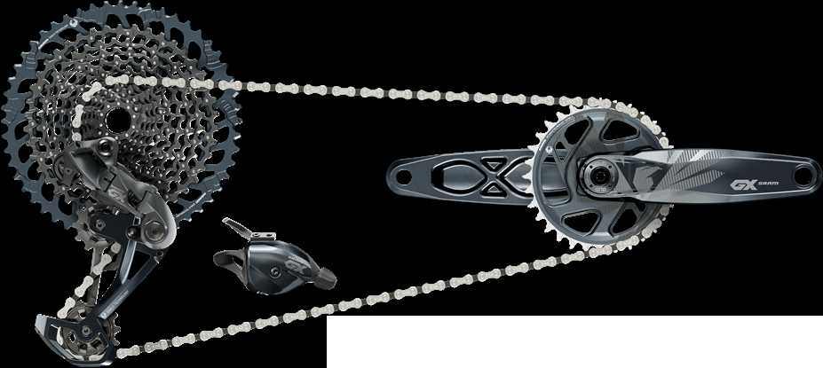 Pavarų grupė SRAM GX Eagle DUB Groupset Lunar (Rear Der, Trigger Shifter w Clamp, Crankset DUB 12s 175 BOOST w DM 32t X-SYNC Chainring, Chain 126 links 12s, Cassette XG-1275 10-52t, Chaingap Gauge)