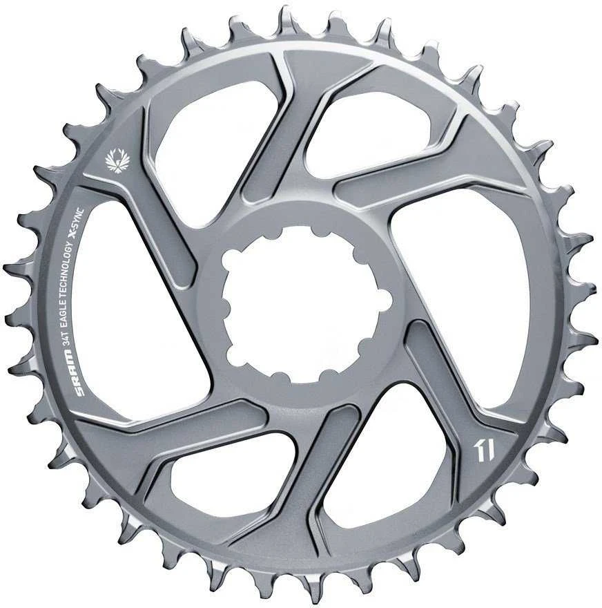 Priekinis dantratis SRAM Eagle X-Sync2 Direct Mount alu 3mm offset 34T pilkas
