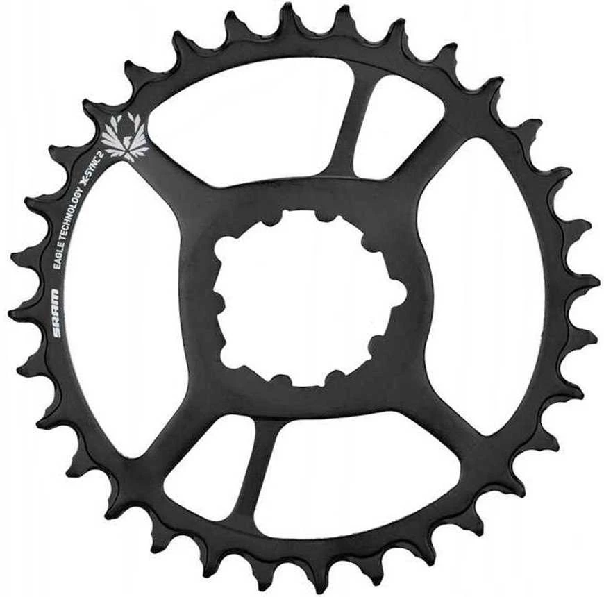 Priekinis dantratis: Sram X-Sync2 Eagle Steel DirectMount, ofsetas 6 mm, 11/12 pavarų, 34T