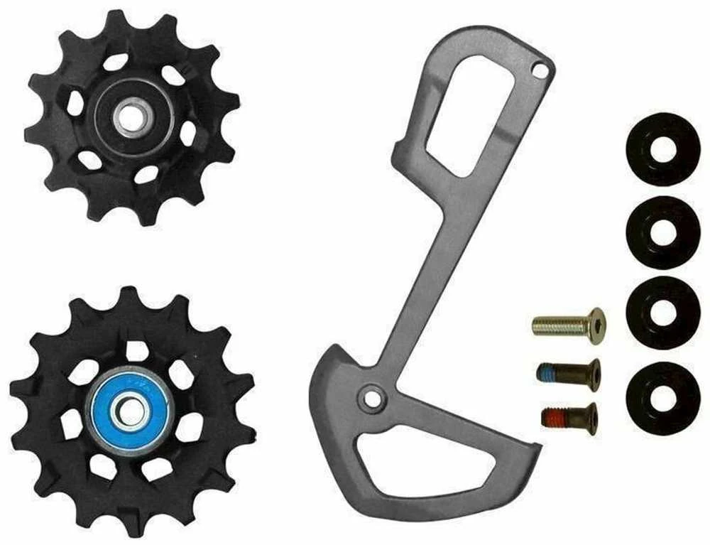Galinio pavarų perjungėjo ratukų komplektas SRAM XX1 Eagle X-Sync CERAMIC su kojelės dalimi