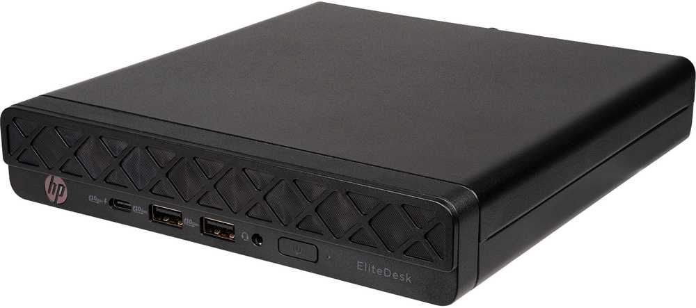 Hewlett Packard (HP) HP PC EliteDesk 8 Mini G1a, Ryzen 5 220, 1x16GB, 512GB, Radeon 740M,WiFi 6+BT,kl. a pelė, 65W, 2xDP+HDMI+USB-C,Win11