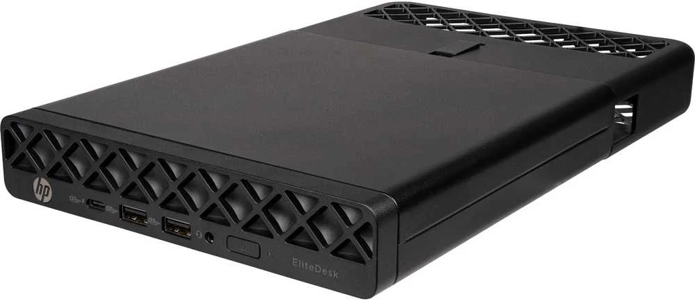 Hewlett Packard (HP) HP PC EliteDesk 8 Mini G1a, Ryzen 5 220, 1x16GB, 512GB, Radeon 740M,WiFi 6+BT,kl. a pelė, 65W, 2xDP+HDMI+USB-C,FDOS