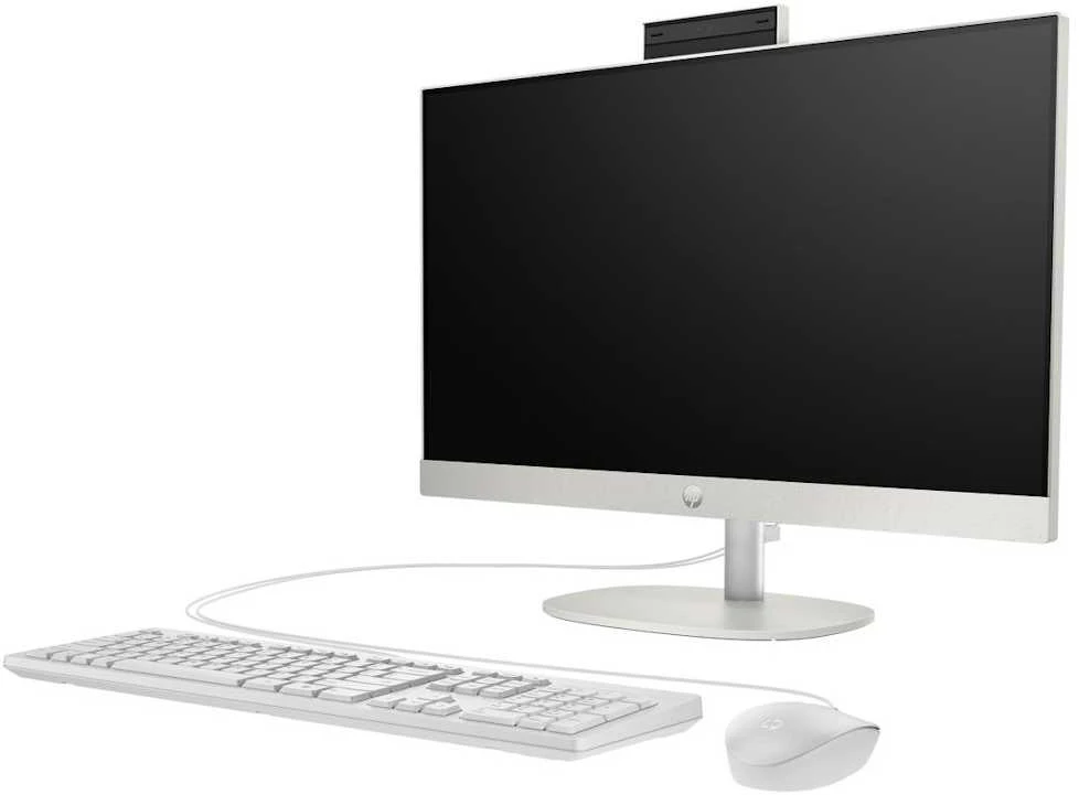 Stacionarus kompiuteris Hewlett Packard (HP) HP ProOne 245 G10 AiO balta / 23,8" FHD / AMD RYZEN 3 7320U 2,4 GHz / 8 GB / 512 GB SSD / Radeon 610M / FDOS