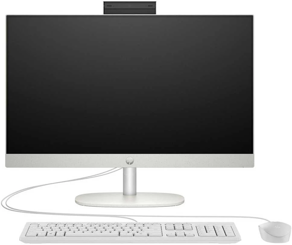 Stacionarus kompiuteris Hewlett Packard (HP) HP ProOne 245 G10 AiO balta / 23,8" FHD / AMD RYZEN 3 7320U 2,4 GHz / 8 GB / 512 GB SSD / Radeon 610M / FDOS