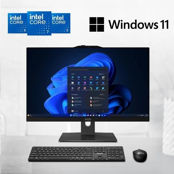 MSI Modern AM242P 1M-2088XEU Intel Core 5 120U 60,5 cm (23,8 colio) 1920 x 1080 pikselių „viskas viename“ kompiuteris 16 GB DDR5-SDRAM 512 GB SSD Wi-Fi 6E (802.11ax) Judas
