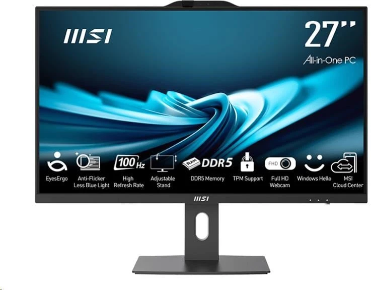 Stacionarus kompiuteris MSI kompiuteris MSI AiO PRO AP272P 14M-1085XEU, Core i3 14100, 27" FHD, anti-glare, be lietimui jautraus ekrano, 16GB, 512GB SSD, N/A, be OS, Judas