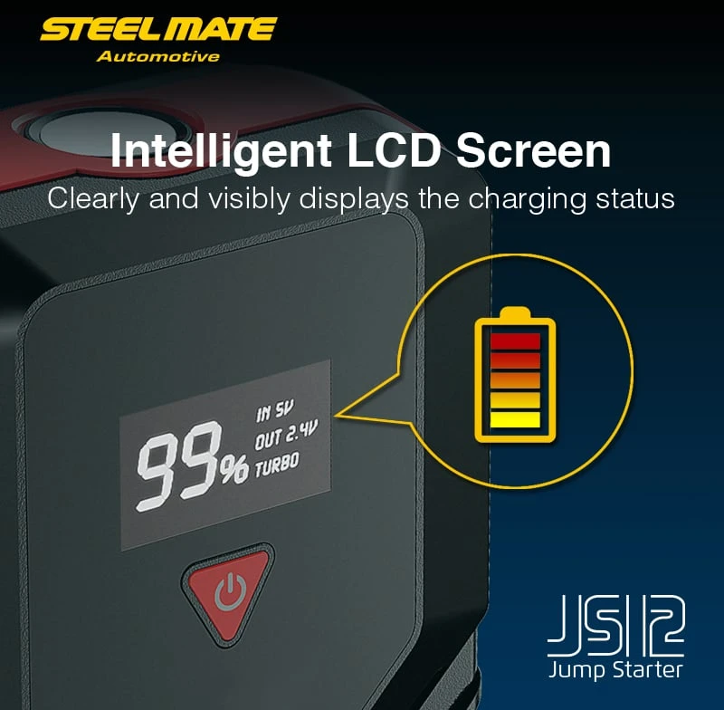 Steelmate JS12 Jump starter sada pro nouzové startování 12.000 mAh