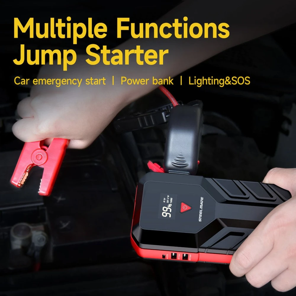Steelmate JS12 Jump starter sada pro nouzové startování 12.000 mAh