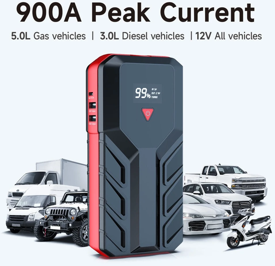 Steelmate JS12 Jump starter sada pro nouzové startování 12.000 mAh