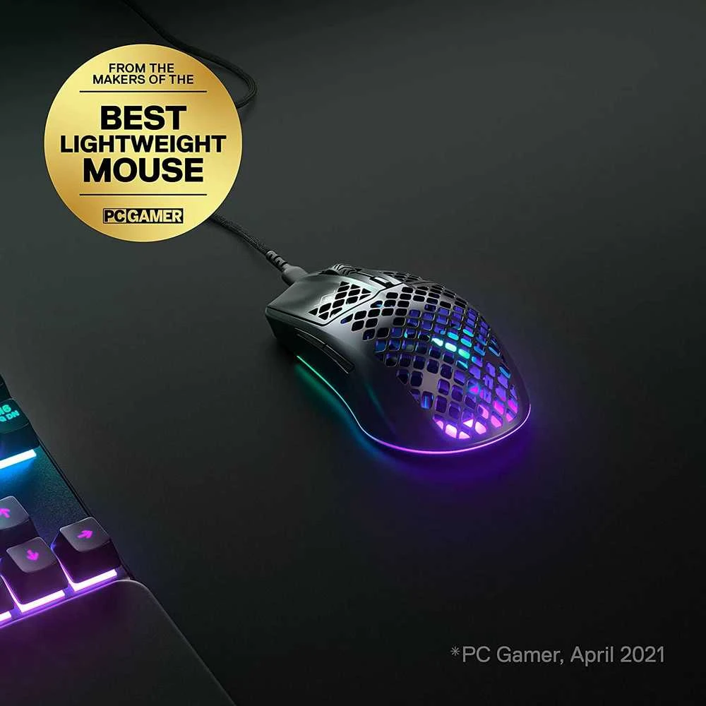 Žaidimų pelė SteelSeries Aerox 3 Onyx , Juodos spalvos