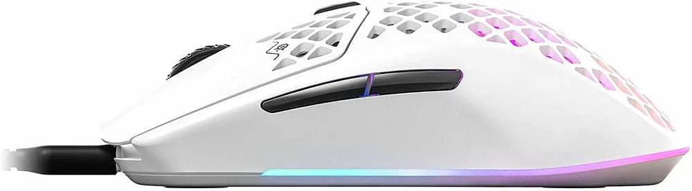 Žaidimų pelė SteelSeries Aerox 3 Snow 2022, Baltos spalvos