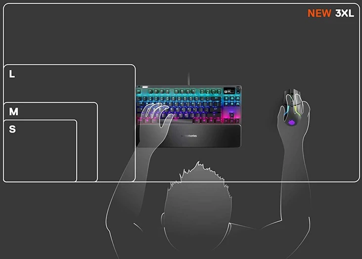 Medžiaginis pelės kilimėlis žaidimams SteelSeries QcK 3XL