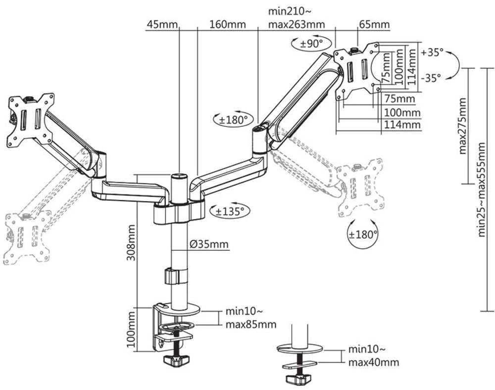 Laikiklis SOS 2122 Stand dual STELL