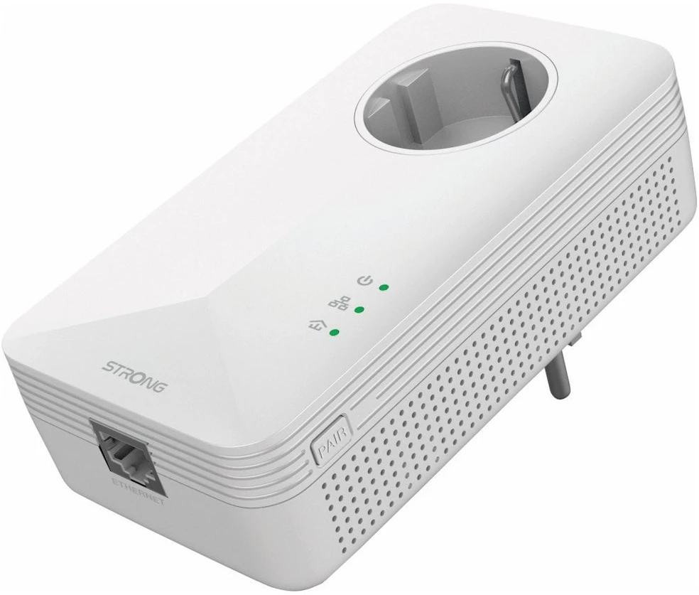 Adapteris powerline Strong Adapteris PLC STRONG POWERL1000DUOWIFIEUV2 Baltas (2 vnt.)
