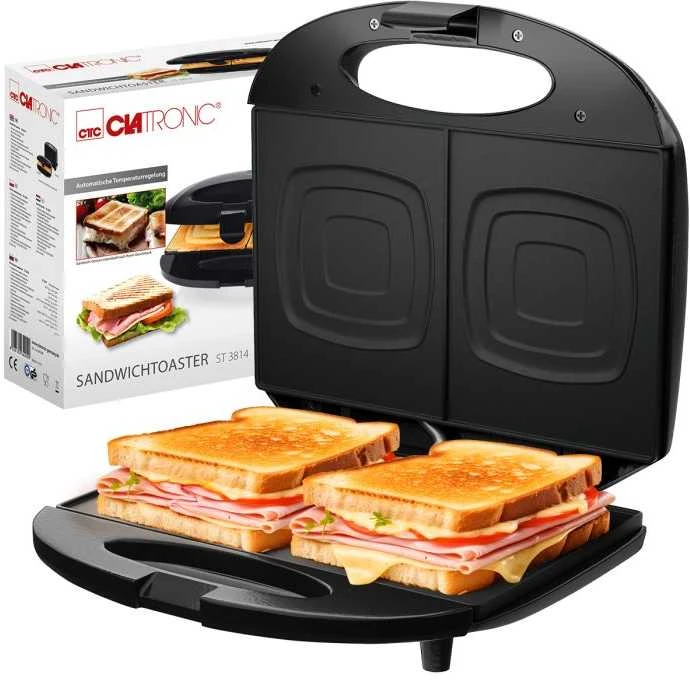 Sumuštinių keptuvas Clatronic ST 3814 sandwich maker 820 W Juodas