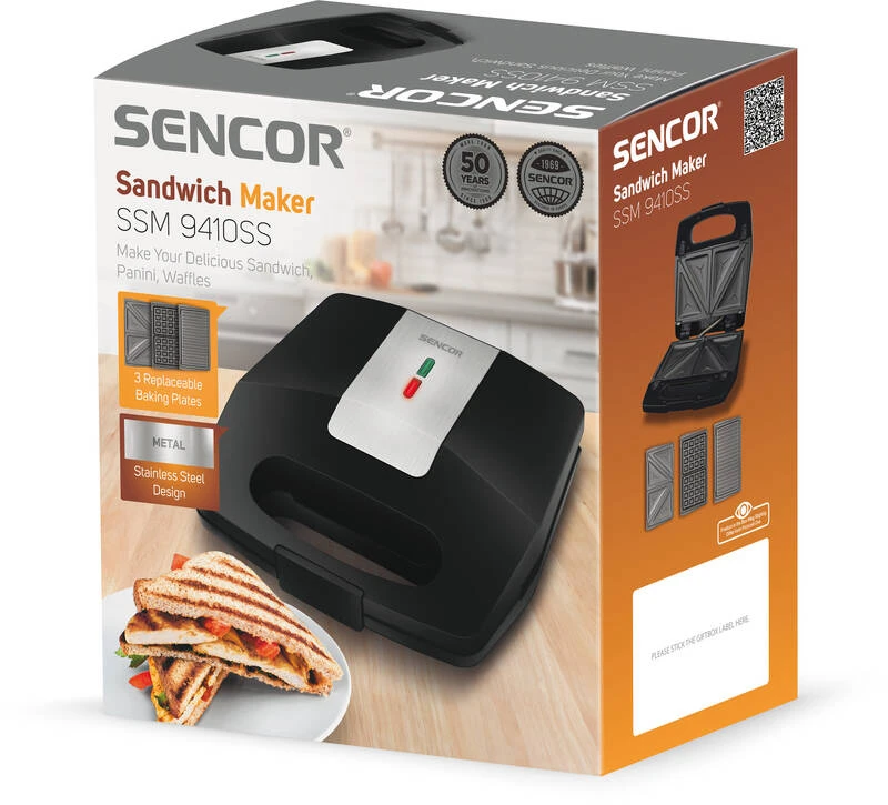 Sumuštinių keptuvas Sumuštinių keptuvė Sencor 3in1 SSM 9410SS