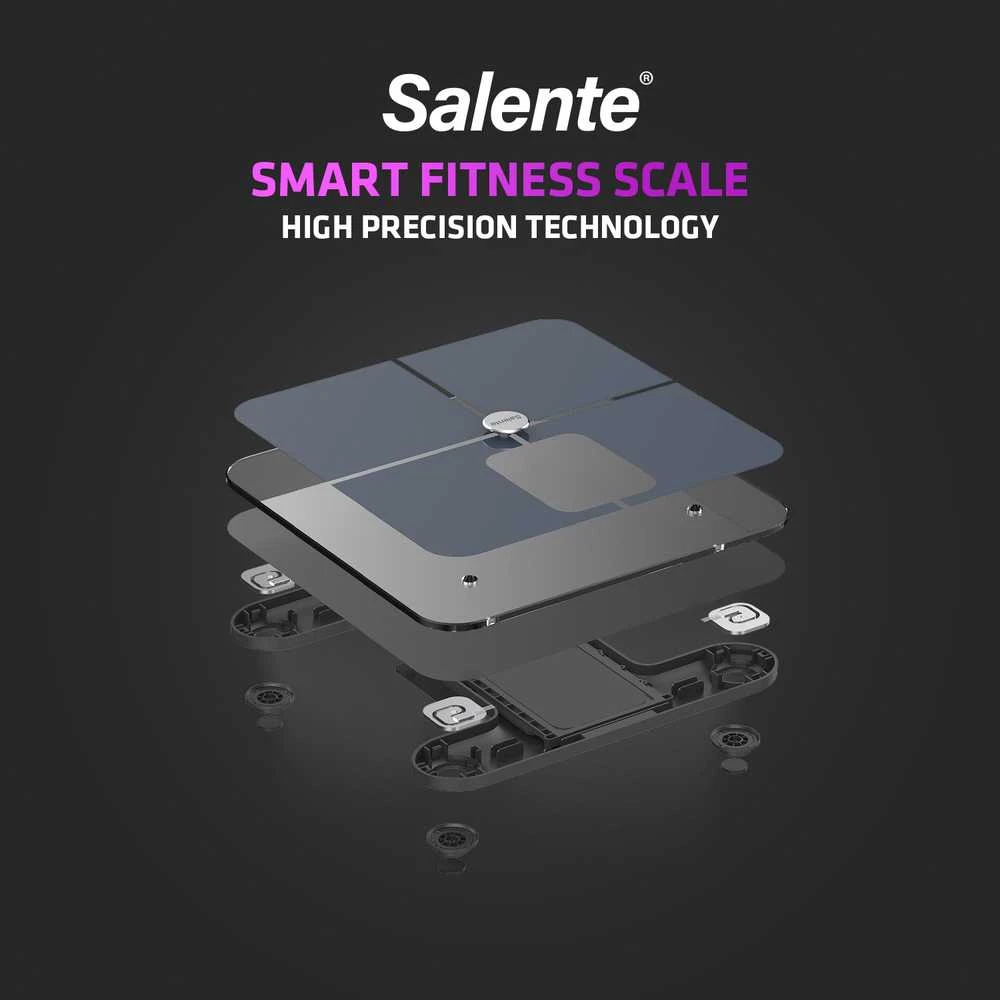 Vonios svarstyklės Evolveo Salente BodyFit inteligentna osobista diagnostyczna waga fitness Bluetooth juoda