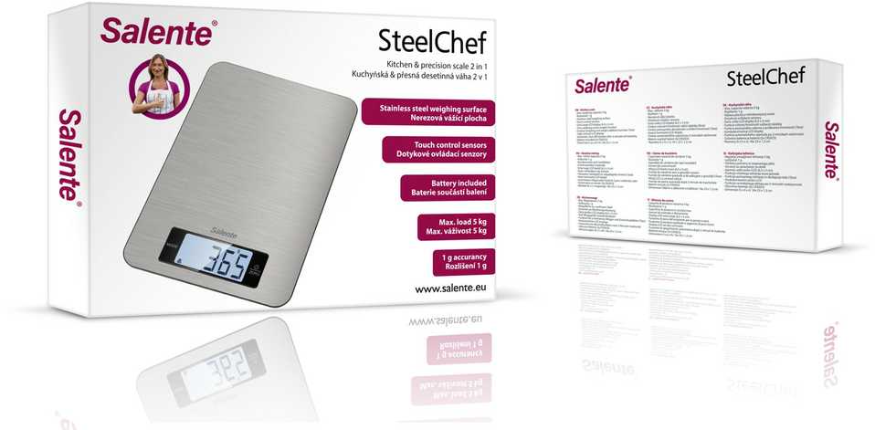 Virtuvinės svarstyklės Evolveo Salente SteelChef, virtuvinės svarstyklės, nerūdijantis plienas