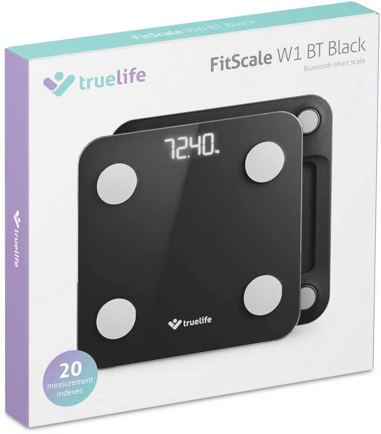 Svarstyklės TrueLife išmanusis įrenginys W1, juodas