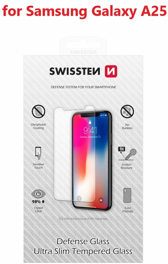 Swissten Ultra Slim grūdintas stiklas Premium 9H, skirtas Samsung Galaxy A25