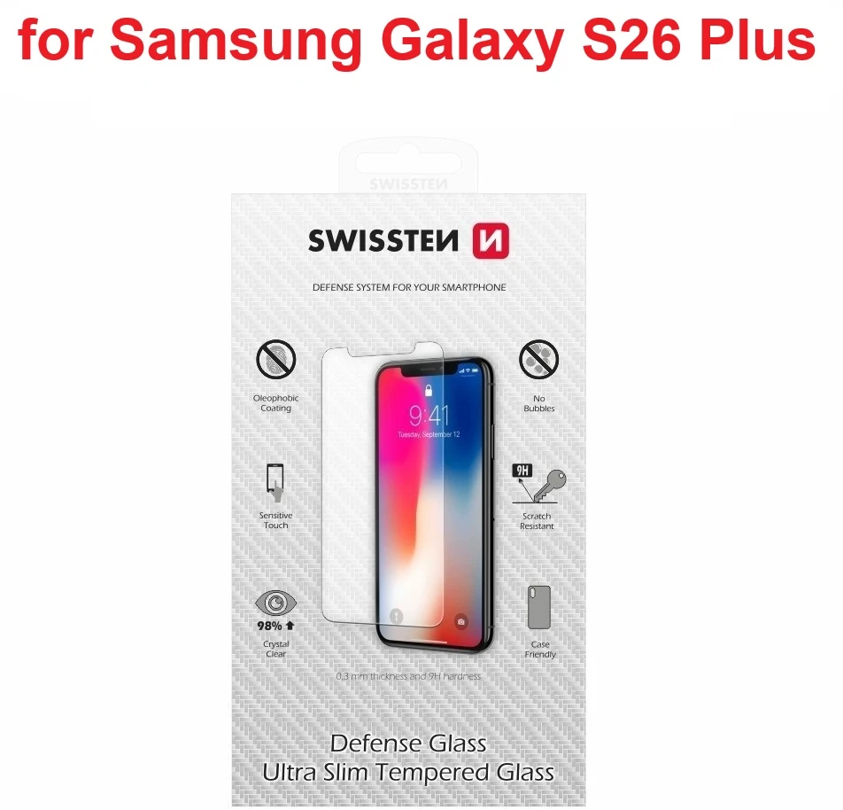 „Swissten“ itin plonas grūdintas stiklas, skirtas „Samsung Galaxy S26 Plus“