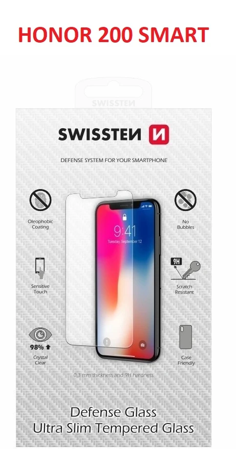 „Swissten“ itin plonas grūdintas stiklas, skirtas „Honor 200 Smart“