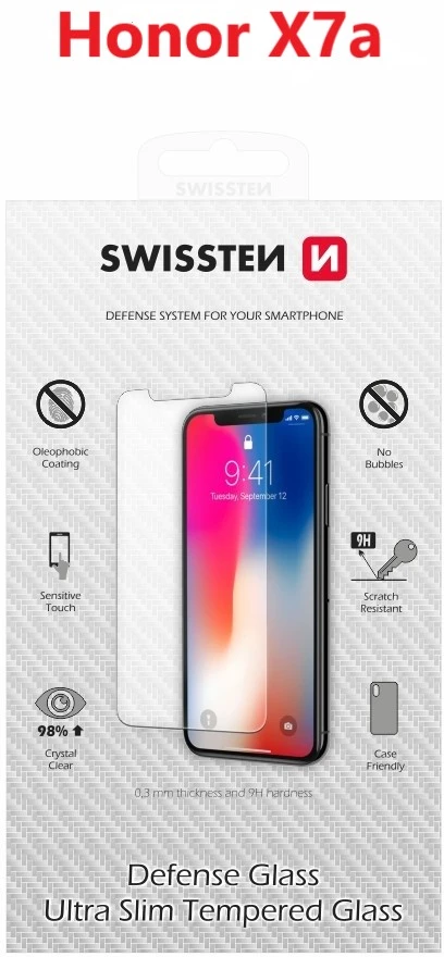 Huawei Swissten Ultra Slim grūdinto stiklo Premium 9H ekrano apsauga Honor X7a
