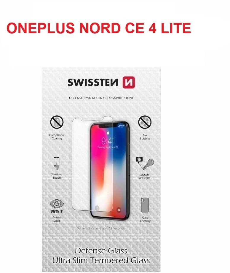 SWISSTEN 2.5D grūdinto stiklo ekrano apsauga, skirta OnePlus Nord CE 4 Lite 5G