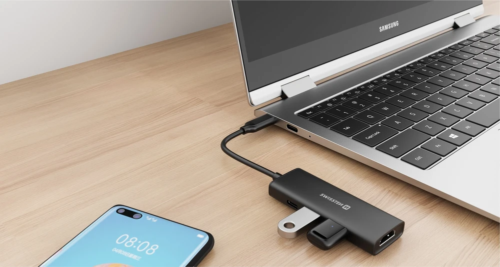 SWISSTEN USB-C HUB 4-IN-1