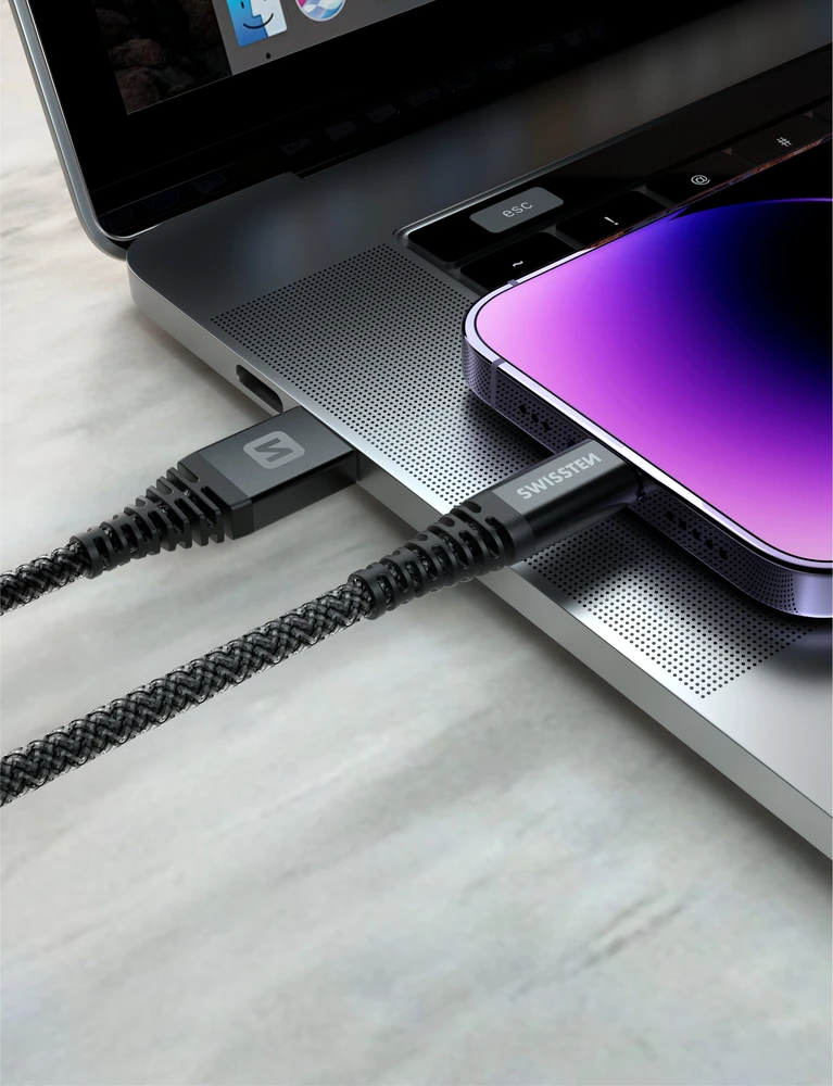 Swissten Kabelis USB Sourcing USB-A - USB-C 1.5 m Pilka (71541010)