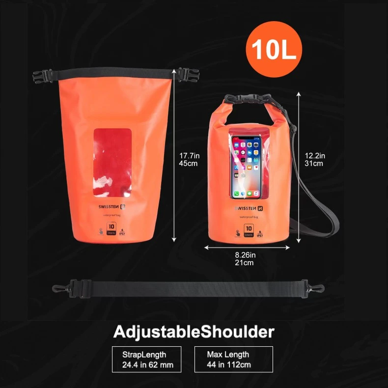 Swissten Atsparus vandeniui Universal Phone Case 10L