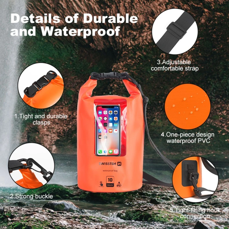 Swissten Atsparus vandeniui Universal Phone Case 10L