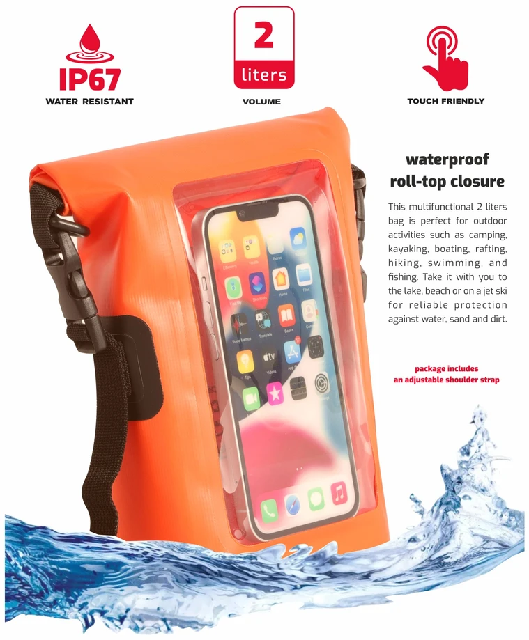Dėklas Swissten Atsparus vandeniui Universal Phone Case 2L