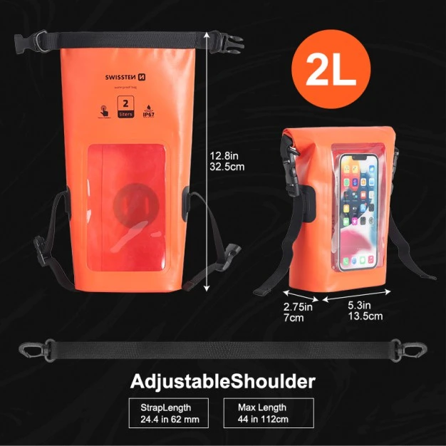 Dėklas Swissten Atsparus vandeniui Universal Phone Case 2L