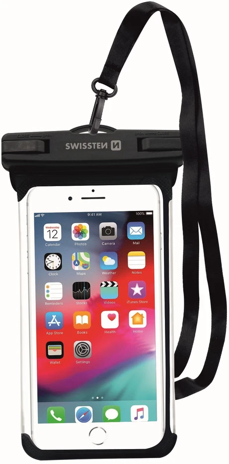 Dėklas Sourcing Swissten Atsparus vandeniui Phone Case IPX8 Juodas