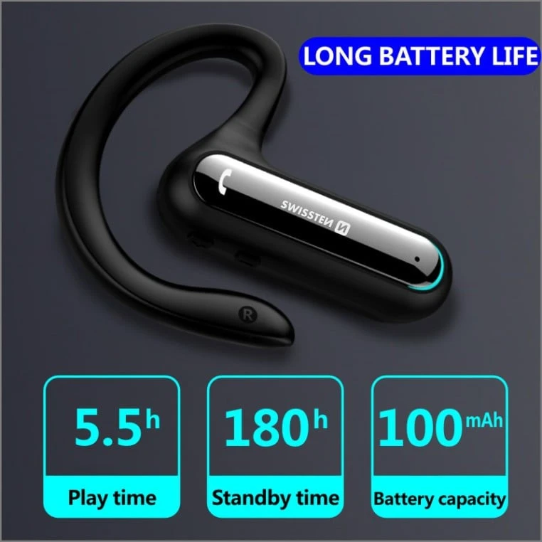 Ausinės Swissten Dock Earpiece Juodas (51204000)