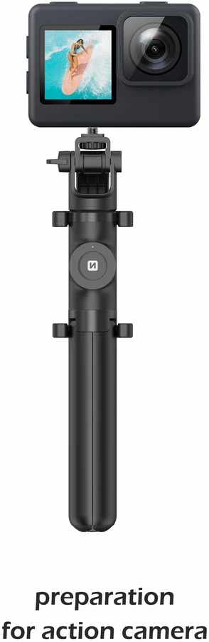 Swissten „Bluetooth“ „selfie Stick“ aliuminio trikojis Pro