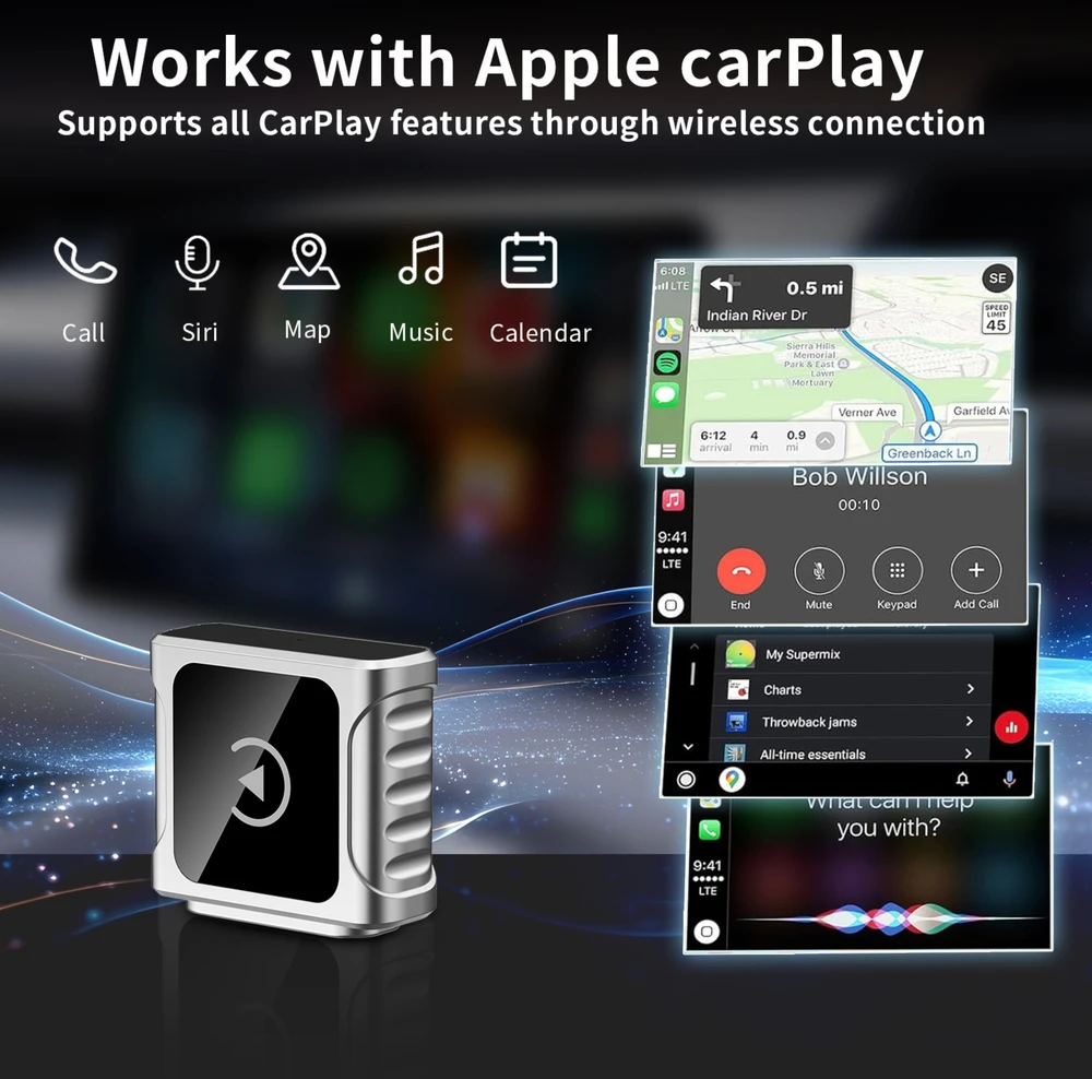 „Swissten CarLink“ adapteris (Apple CARPLAY/ANDROID AUTO) / „Bluetooth“ / USB-A/C