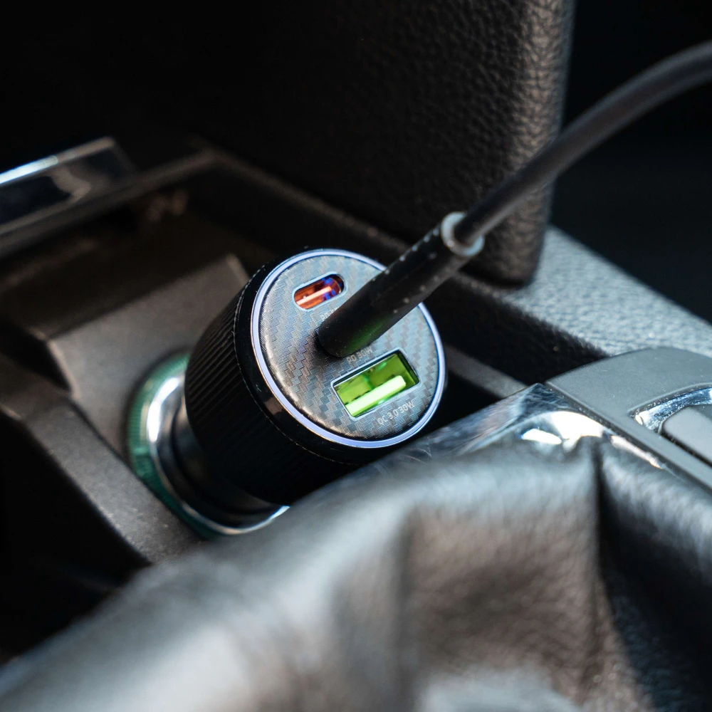 Įkroviklis Swissten Car Charger 2x USB-C PD / USB / 95W