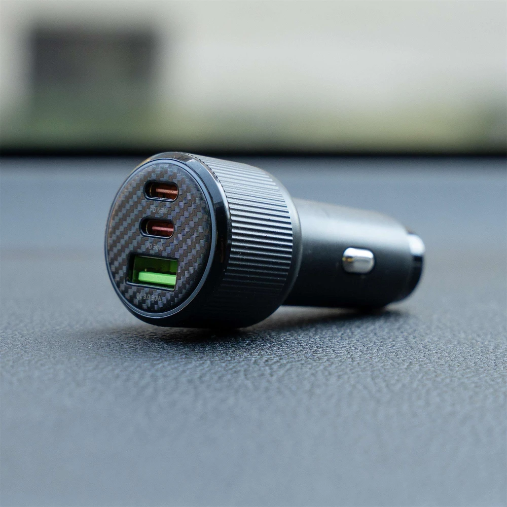 Įkroviklis Swissten Car Charger 2x USB-C PD / USB / 95W