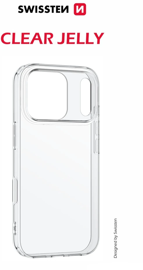 „Swissten“ skaidrus želė dėklas, skirtas „Apple iPhone 17 Pro Max“ – permatomas