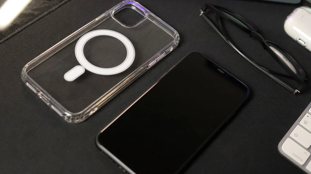 Dėklas Swissten Clear Jelly MagStick Apple iPhone 13 Pro Max skaidrus