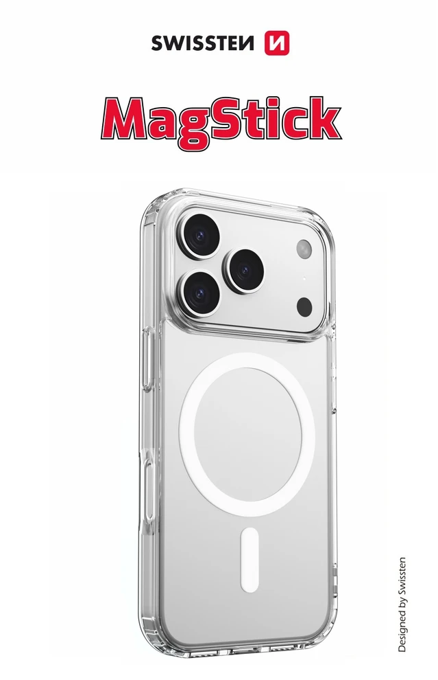 „Swissten Clear Jelly Magstick“ dėklas, skirtas „Apple iPhone 17 Pro“ – permatomas