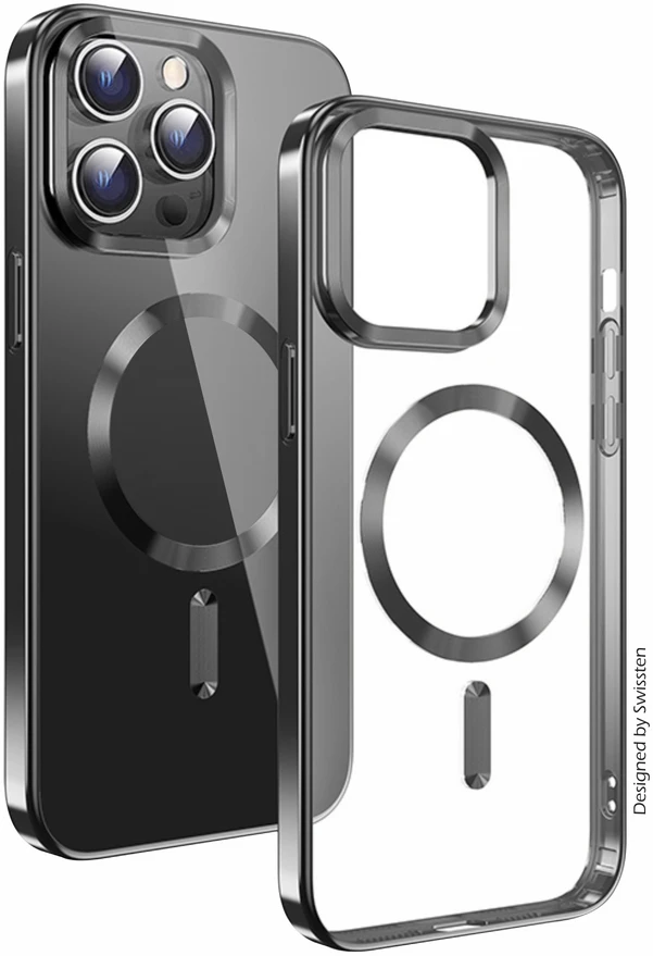 Swissten Clear Jelly Magstick metalinis dėklas, skirtas Apple iPhone 14 Pro