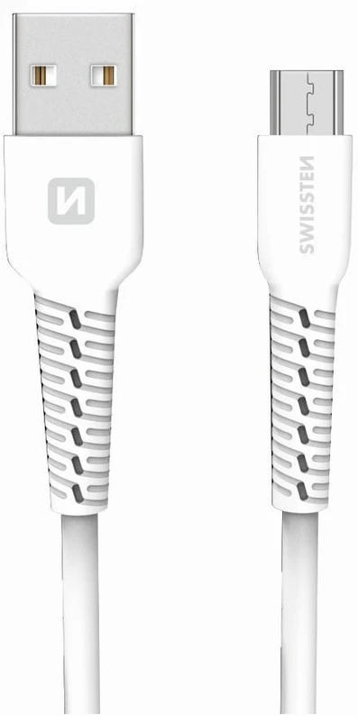Swissten USB - mikro USB 1.0m balta