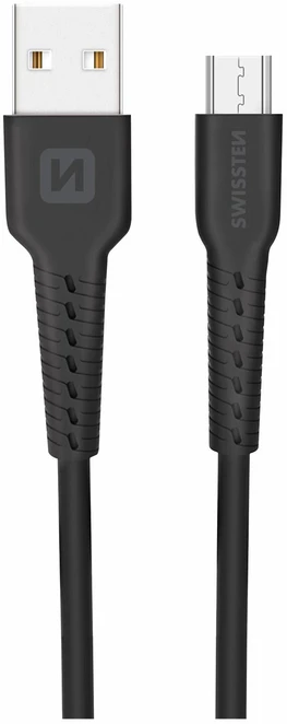 Swissten USB - mikro USB 1.0m juoda