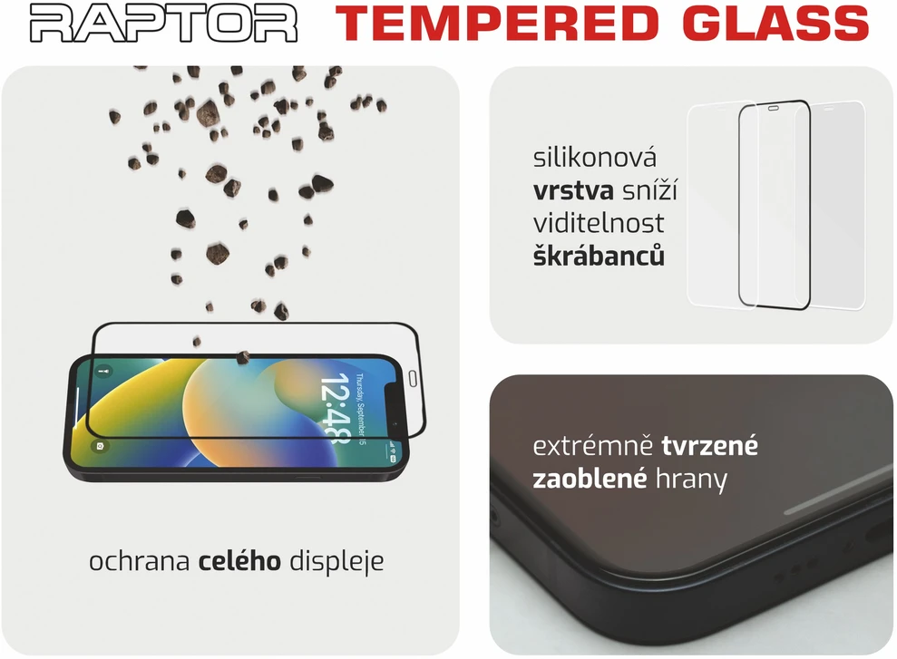 SWISSTEN RAPTOR DIAMOND ULTRA CLEAR 3D Temperované sklo pro ULEFONE POWER ARMOR X11 juoda