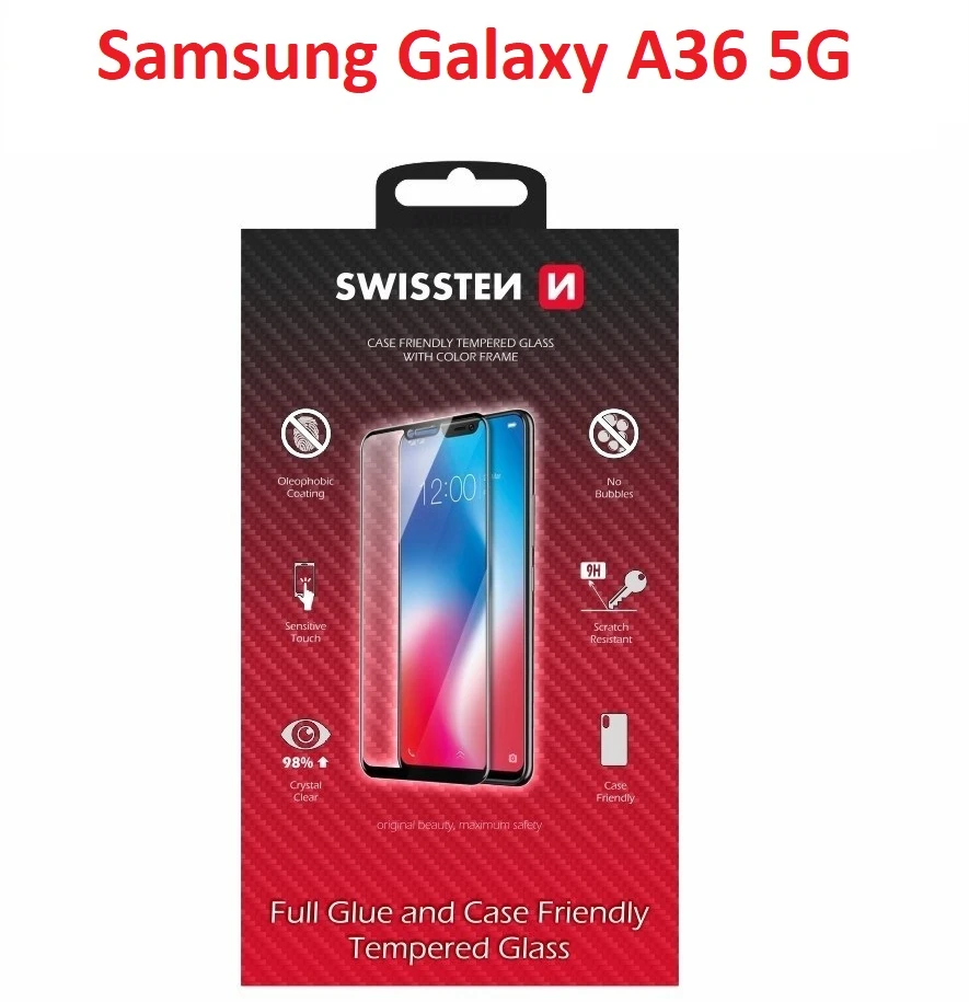 „Swissten“ grūdintas viso veido stiklas, skirtas „Samsung Galaxy A36“