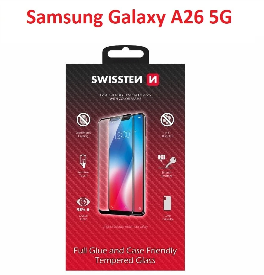 „Swissten“ grūdintas viso veido stiklas, skirtas „Samsung Galaxy A26“